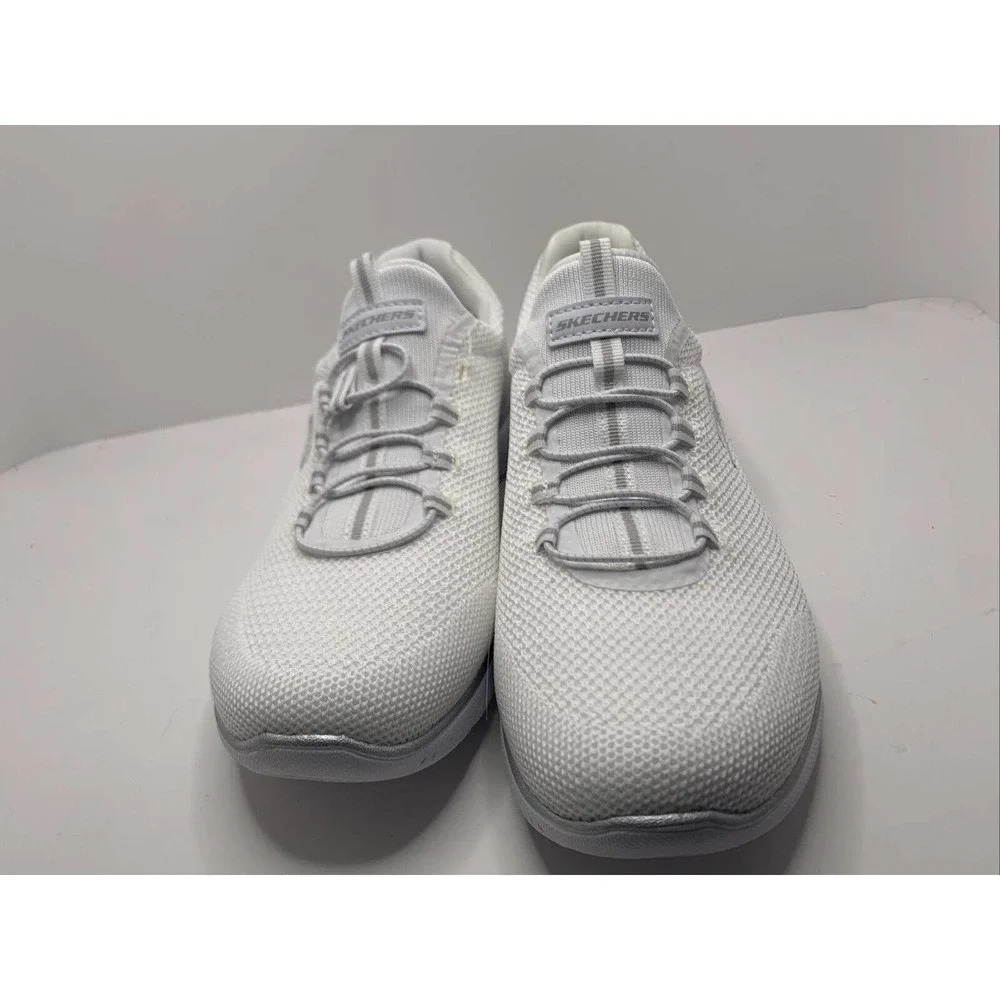 Skechers Women's Gratis-Strolling Sneaker, White/Silver, WIDE FIT, NEW 9.5 - Picture 4 of 6